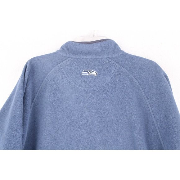 Seattle Seahawks NFL Sweater Mens XXL Fleece Outdoor Pullover 1/4 Zip Y2K - Picture 7 of 9